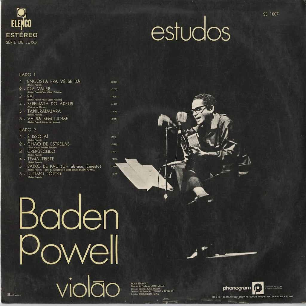 Baden Powell - Estudos (SE 1007) LP 1971 BRA Elenco｜中古LP