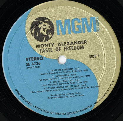 Monty Alexander / モンティ・アレキサンダー / Taste Of Freedom (SE 4736)