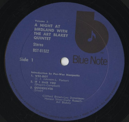 Art Blakey / アート・ブレイキー / A Night At Birdland Volume 2 (BST 81522)