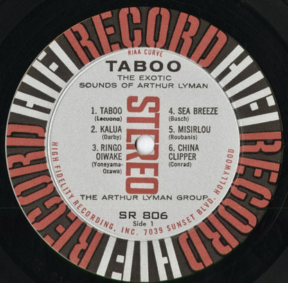 Arthur Lyman - Taboo (SR 806) 1958 US Hifi Record｜中古LP