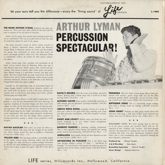 Arthur Lyman - Percussion Spectacular! (SL-1004) 1961 US Hifi Records｜中古LP