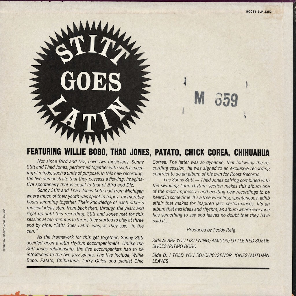 Sonny Stitt - Stitt Goes Latin (SLP-2253) LP 1963 US Royal Roost｜中古LP
