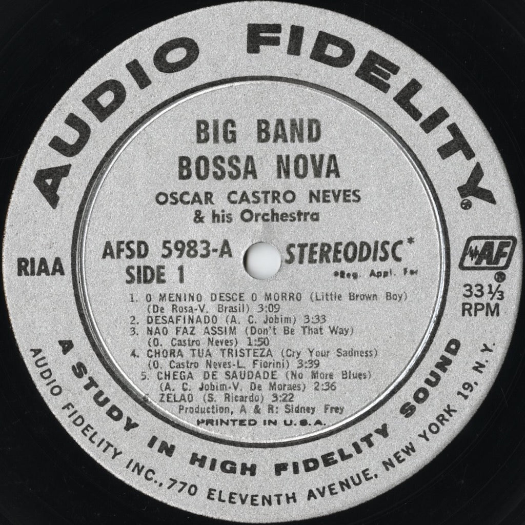 Oscar Castro-Neves & His Orchestra – Big Band Bossa Nova (AFSD5983) 1962 US Audio Fidelity | 中古LP