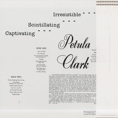 Petula Clark - In Other Words (NLP 5505) 1992 JPN Norma・Nixa｜中古LP