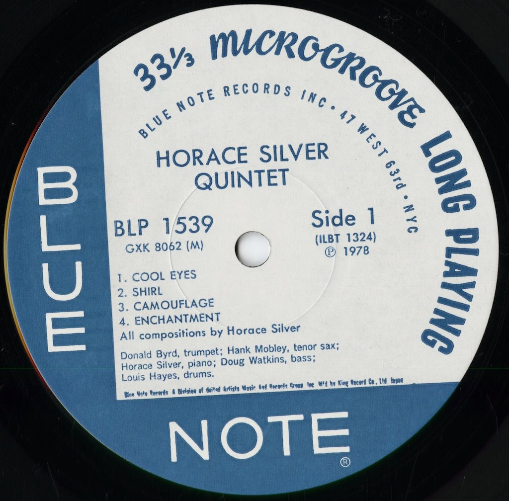 Horace Silver Quintet - 6 Pieces Of Silver (GXK 8062) 1978 JPN Blue Note｜中古LP