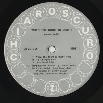 Lonnie Smith / ロニー・スミス / When The Night Is Right! (CR2019)