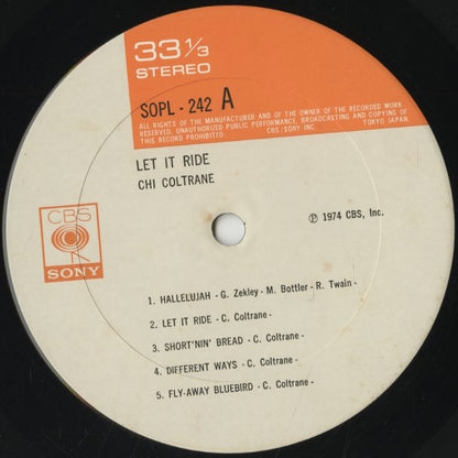 Chi Coltrane / シャイ・コルトレーン / Let It Ride (SOPL 242)
