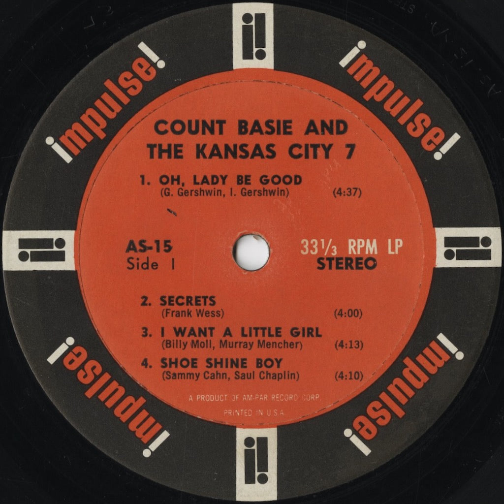 Count Basie – Count Basie And The Kansas City 7 (AS-15) 1962 US Impulse | 中古LP