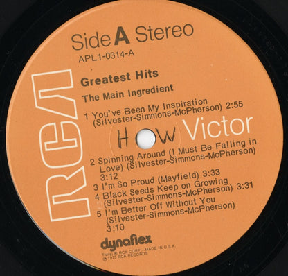 The Main Ingredient - Greatest Hits (APL1-0314) 1973 US RCA Victor｜中古LP