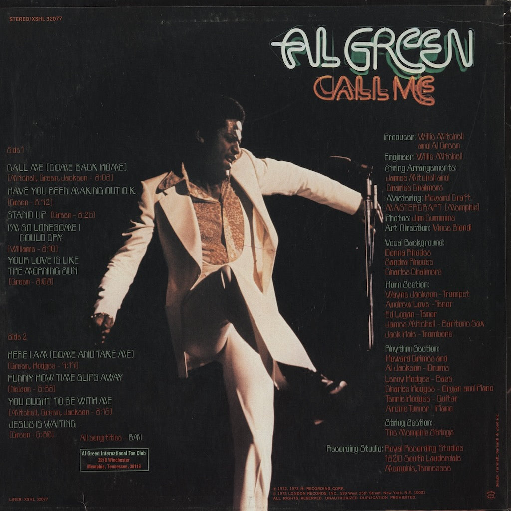 Al Green / アル・グリーン / Call Me (XSHL32077)