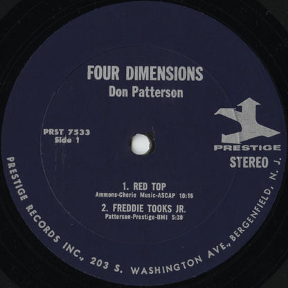 Don Patterson – Four Dimensions (PR 7533) LP 1968 US Prestige | 中古LP
