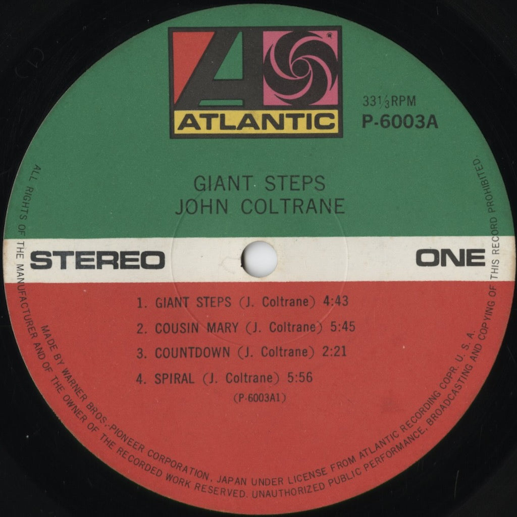 John Coltrane - Giant Steps (P-6003A) 1971 JPN Atlantic｜中古LP