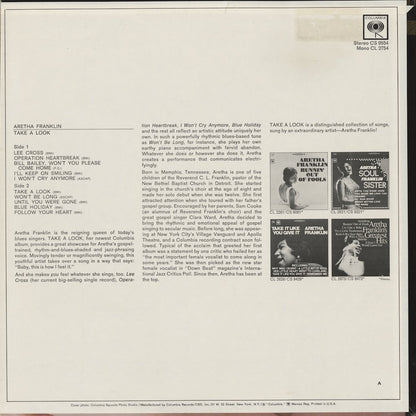 Aretha Franklin / Take A Look (CS 9554) LP 1967 US Columbia