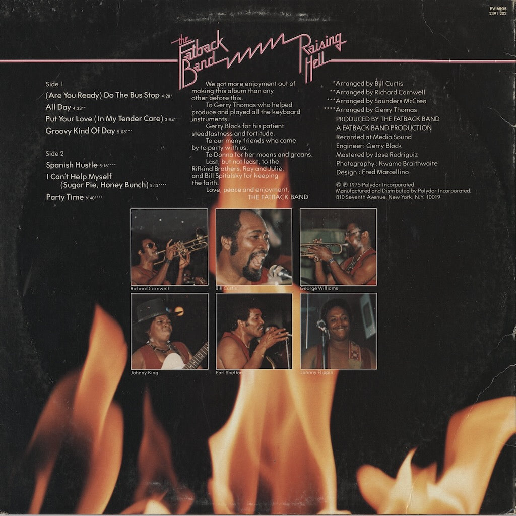 Fatback Band - Raising Hell (EV 6905) 1975 US Event｜中古LP