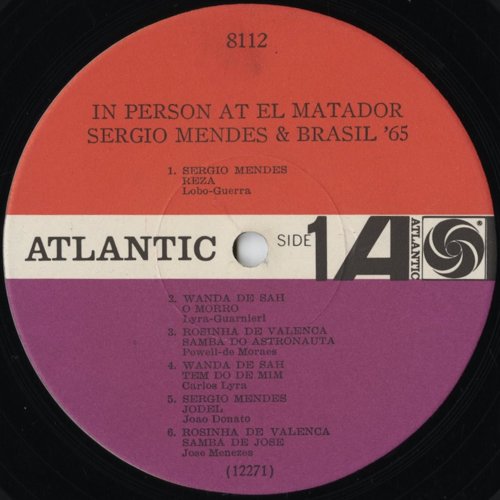 Sergio Mendes - In Person At El Matador (8112) 1966 US Atlantic｜中古LP