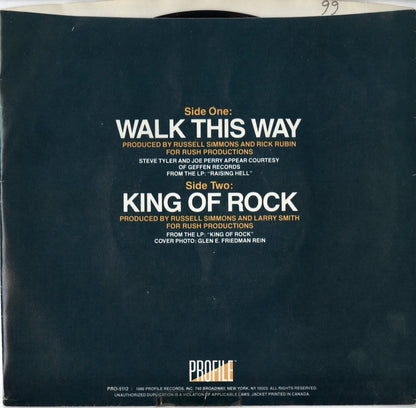 RUN DMC / Walk This Way / King Of Rock -7 (PRO-5112)