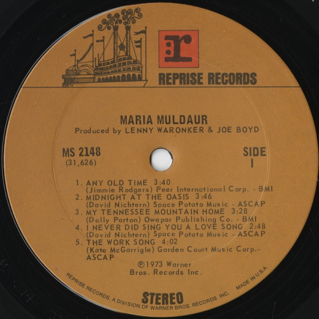 Maria Muldaur - Maria Muldaur (MS 2148) 1973 US Reprise｜中古LP