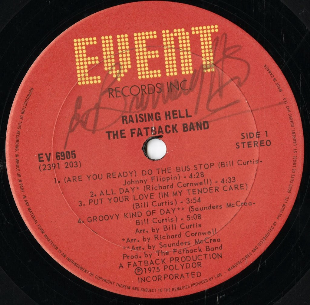 Fatback Band - Raising Hell (EV 6905) 1975 US Event｜中古LP