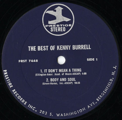 Kenny Burrell - The Best Of Kenny Burrell (PRST 7448) 1960's US Prestige｜中古LP