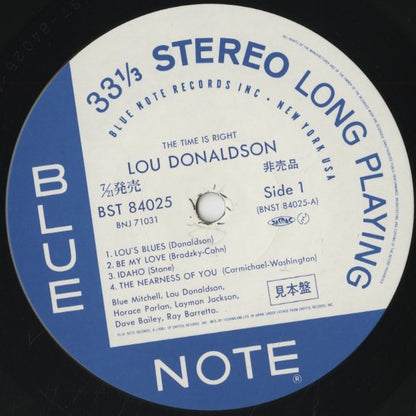 Lou Donaldson / ルー・ドナルドソン / The Time Is Right (BNJ-71031)