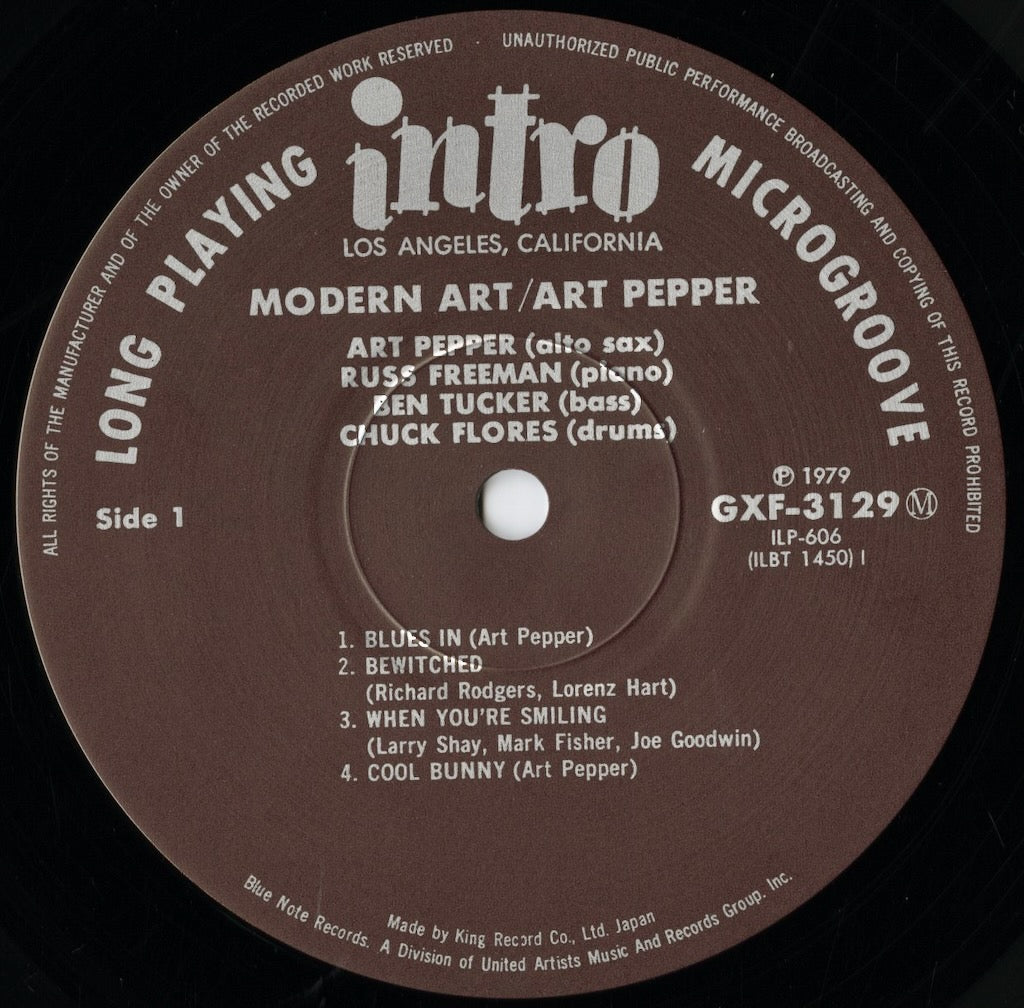 Art Pepper / アート・ペッパー / Modern Art (GXF-3129M)