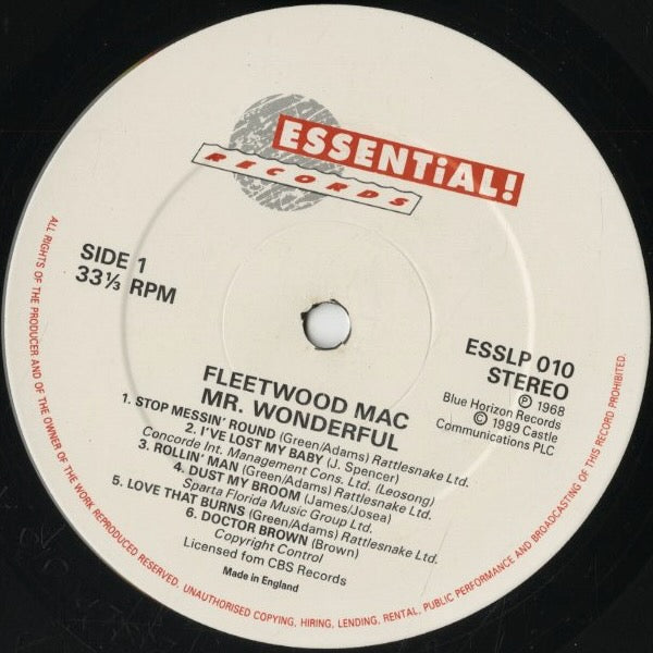 Fleetwood Mac / フリートウッド・マック / Mr. Wonderful (ESSLP 010)