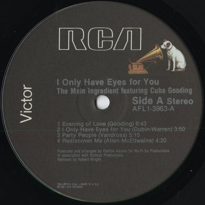 The Main Ingredient - I Only Have Eyes For You (AFL1-3963) 1981 US RCA｜中古LP