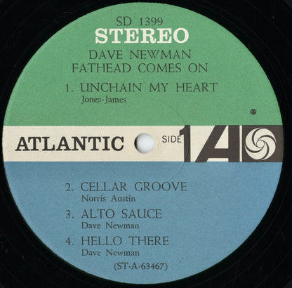 Dave Newman - Fathead Comes On (SD 1399) 1963 US Atlantic｜中古LP