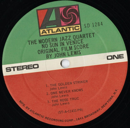 The Modern Jazz Quartet - No Sun In Venice (SD 1284) LP 1973 US Atlantic｜中古LP