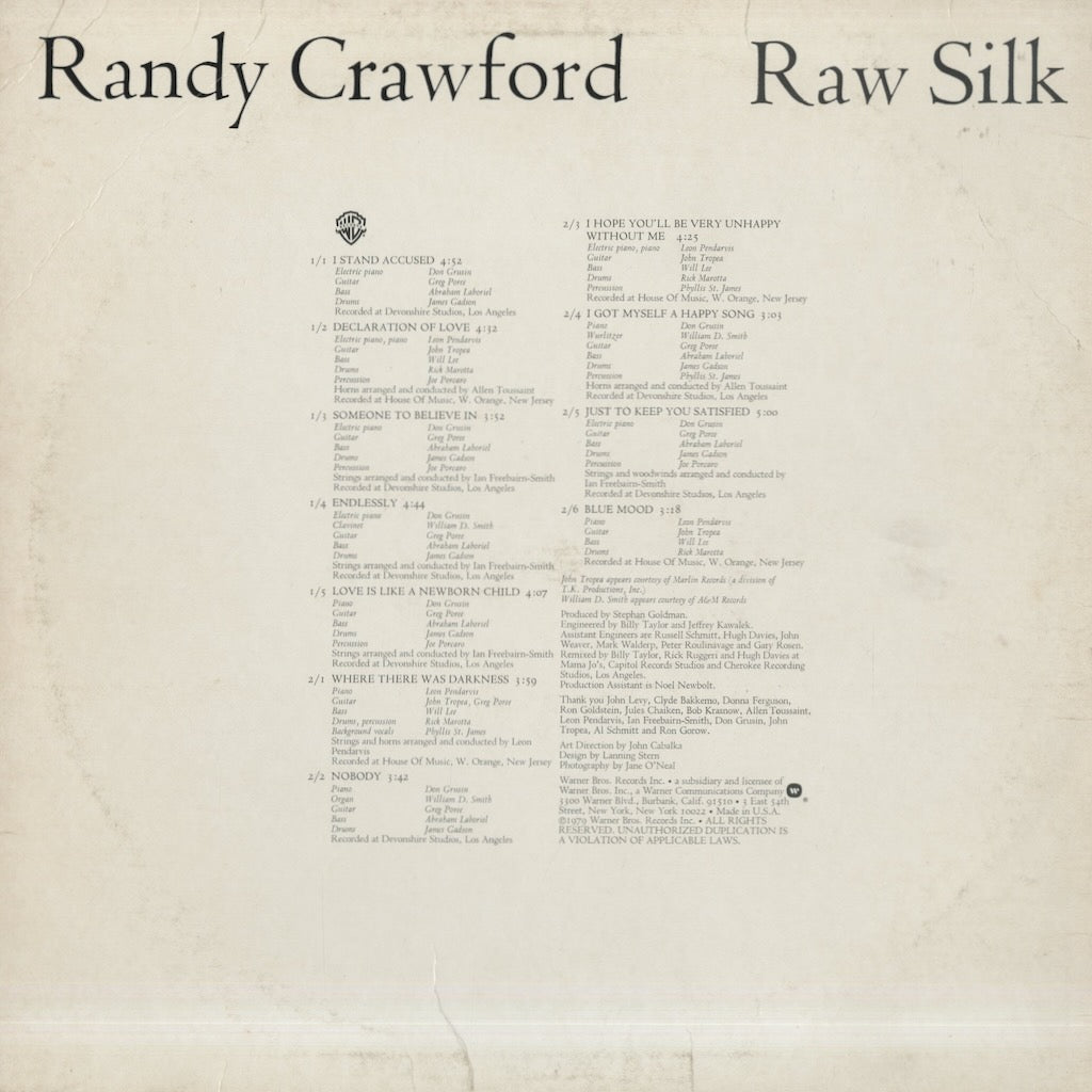 Randy Crawford – Raw Silk (BSK 3283) LP 1979 US Warner Bros. | 中古LP