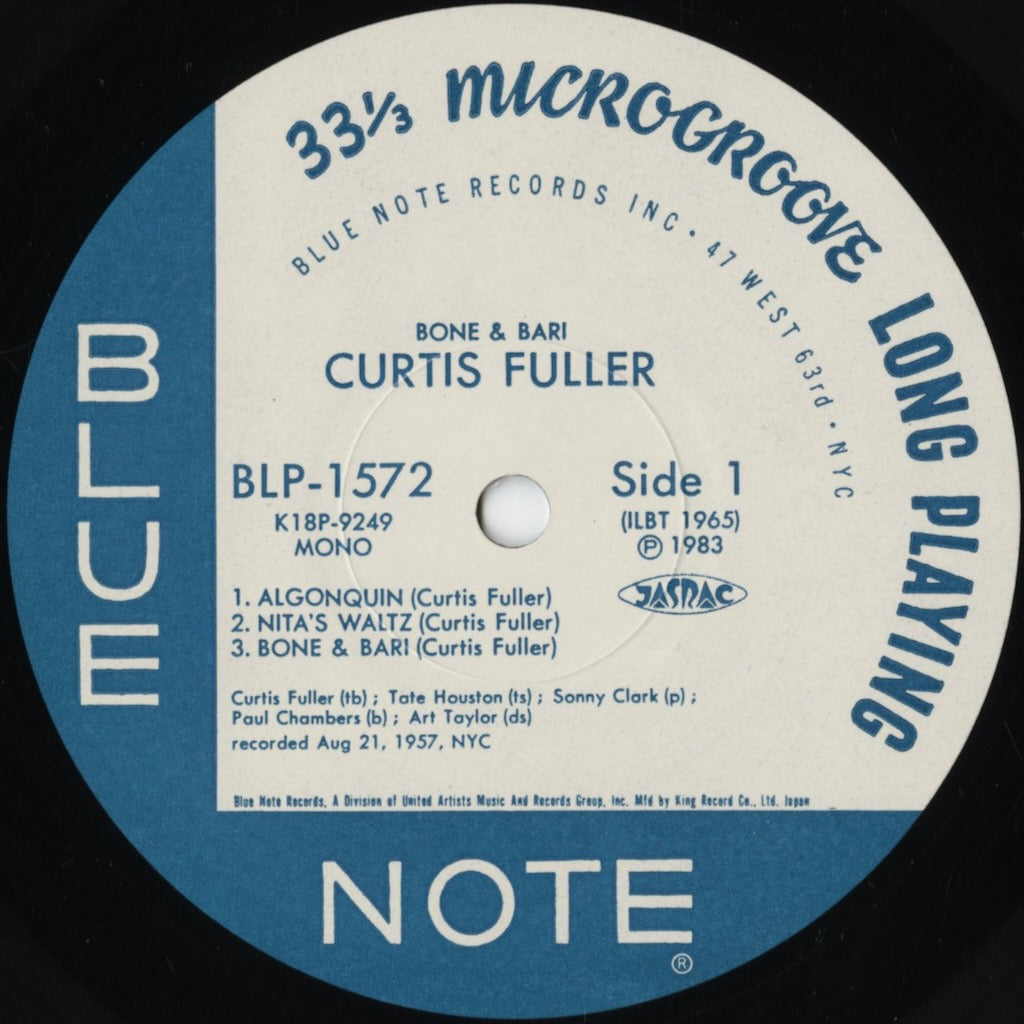 Curtis Fuller / Bone & Bari (K18P 9249) LP 1983 JPN Blue Note｜中古LP