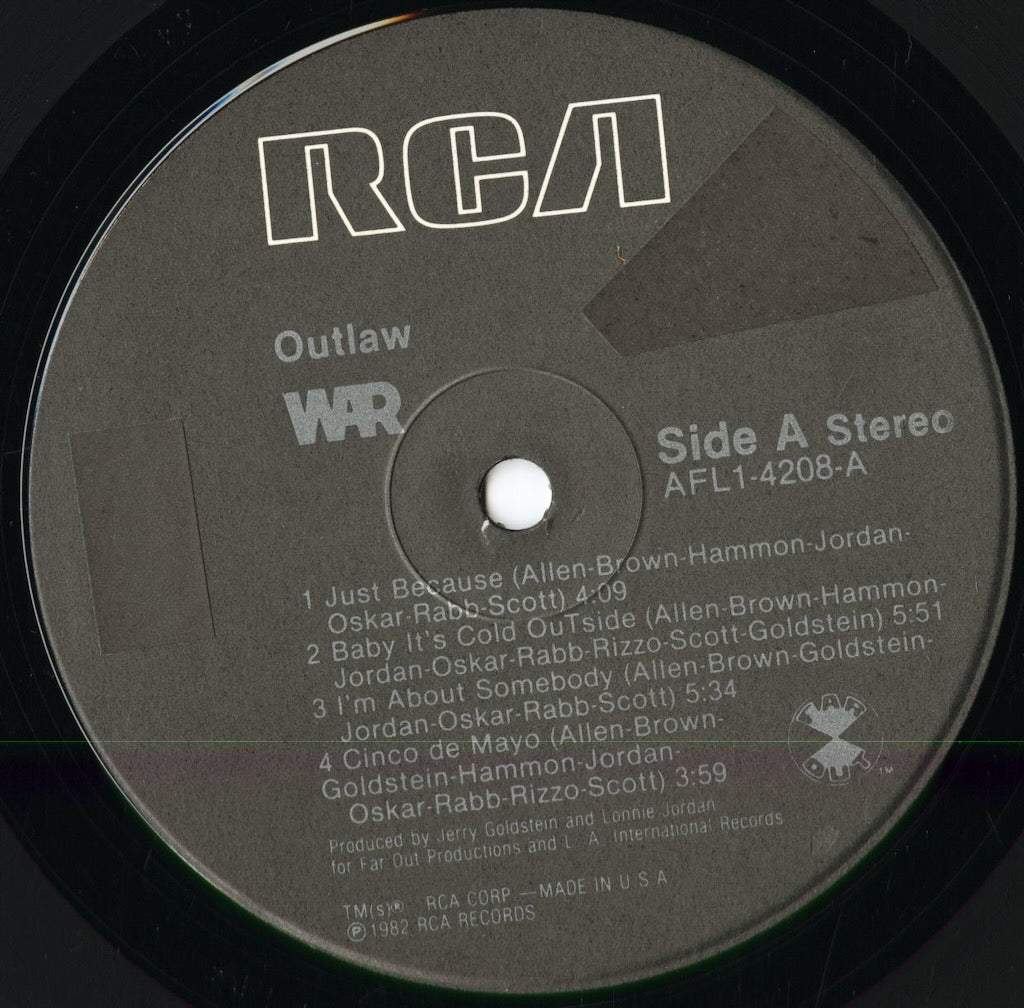 War - Outlaw (AFL1-4208) 1982 US RCA｜中古LP