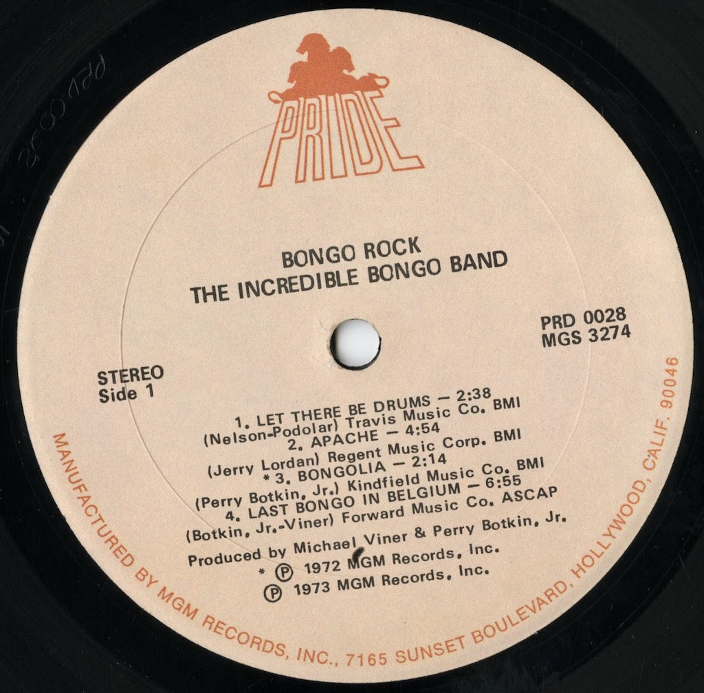 Incredible Bongo Band - Bongo Rock (PRD-0028) LP 1973 US Pride｜中古LP