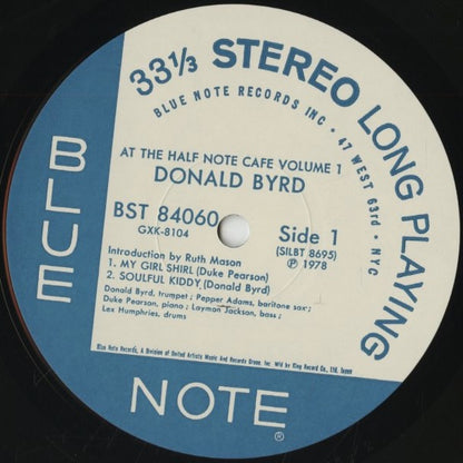 Donald Byrd / ドナルド・バード / At The Half Note Cafe, Vol. 1 (GXK 8104)