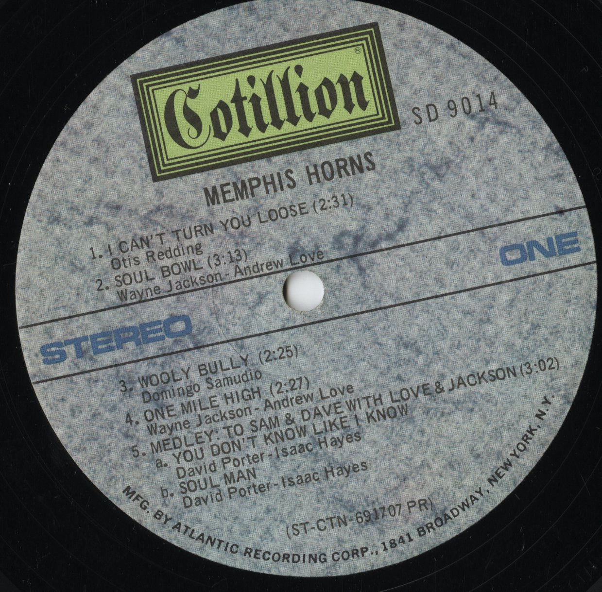 Memphis Horns - Memphis Horns (SD 9014) LP 1970 US Cotillion｜中古LP