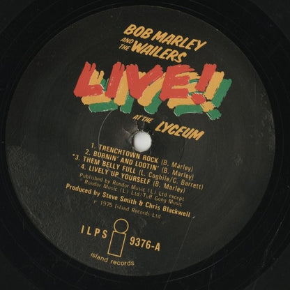Bob Marley & The Wailers / ボブ・マーリー & ザ・ウェイラーズ / Live! (ILPS 9376) UK Pressing