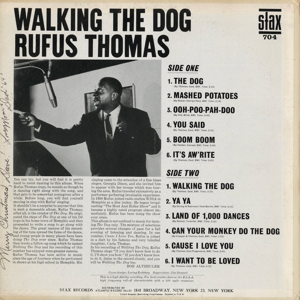 Rufus Thomas – Walking The Dog (704) LP 1963 US Stax｜中古LP