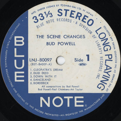 Bud Powell - The Scene Changes (LNJ-80097) 1976 JPN Blue Note / 東芝EMI｜中古LP