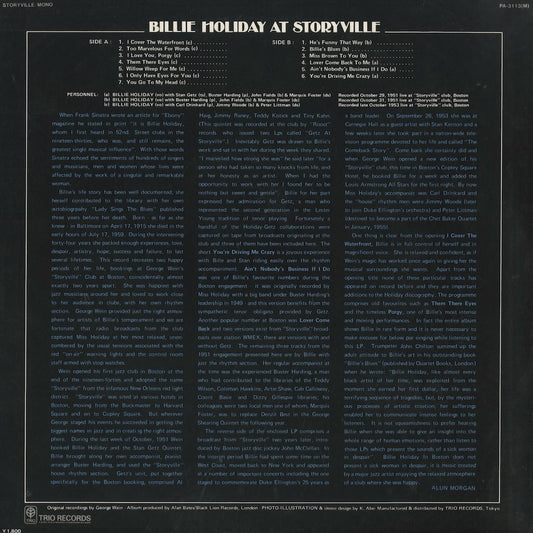Billie Holiday - Billie Holiday At Storyville (PA-6127(M)) 1980 JPN Storyville｜中古LP