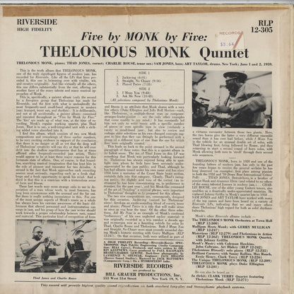 Thelonious Monk / セロニアス・モンク / 5 By Monk By 5  (RLP 12-305)