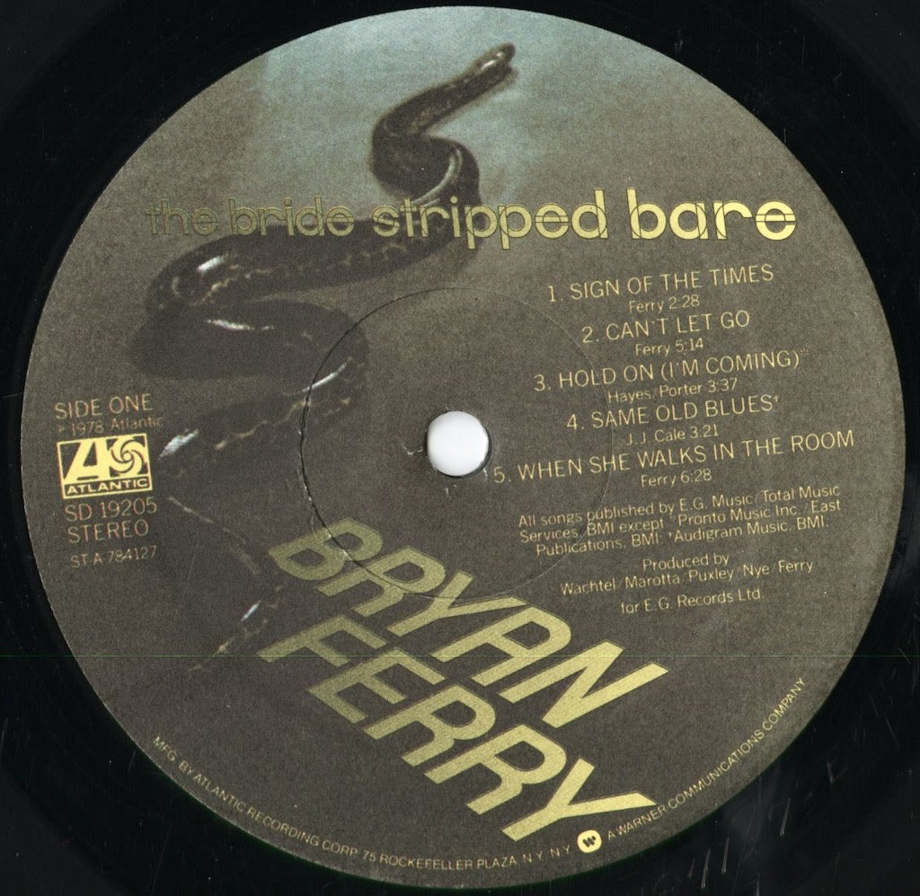 Bryan Ferry - The Bride Stripped Bare (SD 19205) 1978 US Atlantic｜中古LP