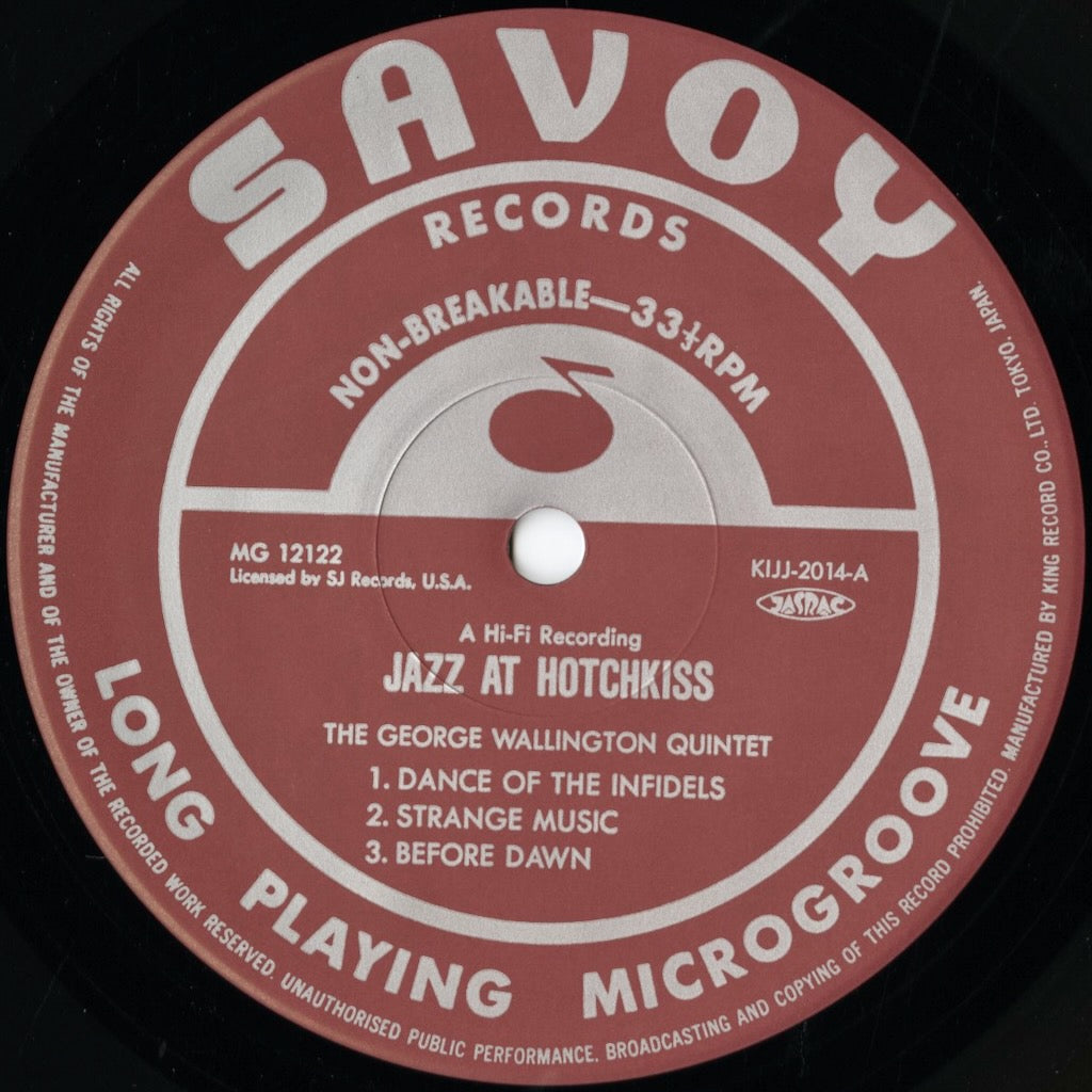 George Wallington - Jazz At Hotchkiss (KIJJ-2014) LP 1990 JPN Savoy｜中古LP