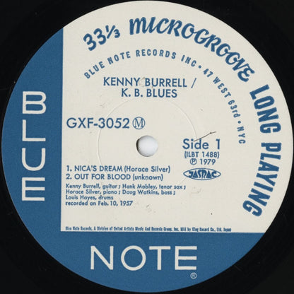Kenny Burrell - K.B. Blues (GXF-3052) LP 1979 JPN Blue Note｜中古LP