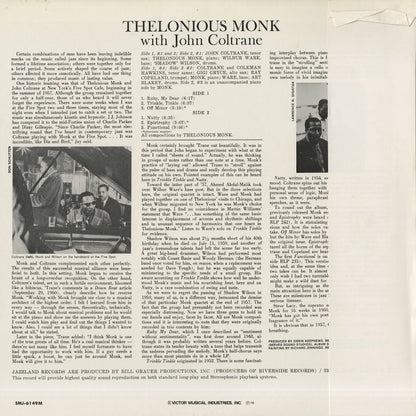 Thelonious Monk / セロニアス・モンク / With John Coltrane (SMJ-6149(M))