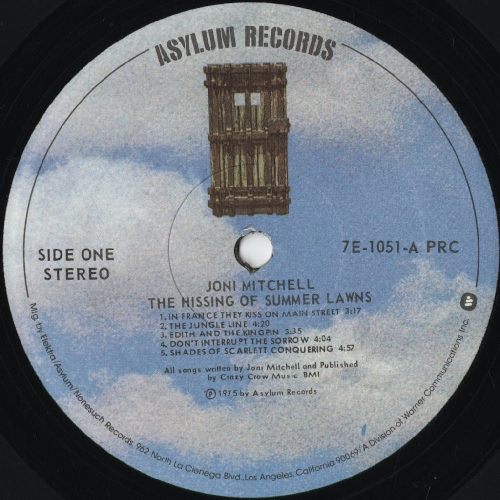 Joni Mitchell - The Hissing Of Summer Lawns (7E-1051) 1975 US Asylum｜中古LP