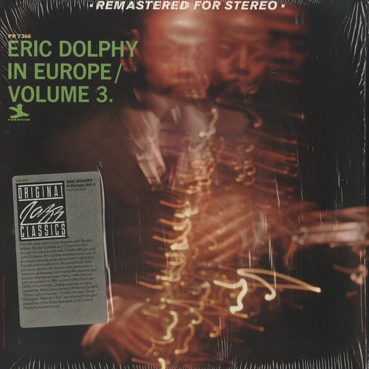 Eric Dolphy - In Europe / Volume 3. (OJC-416) 1990 US Prestige / Original Jazz Classics｜中古LP エリック・ドルフィ