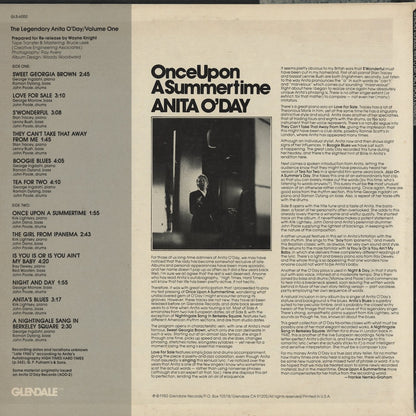 Anita O'Day / アニタ・オデイ / Once Upon A Summertime (GLS-6000)