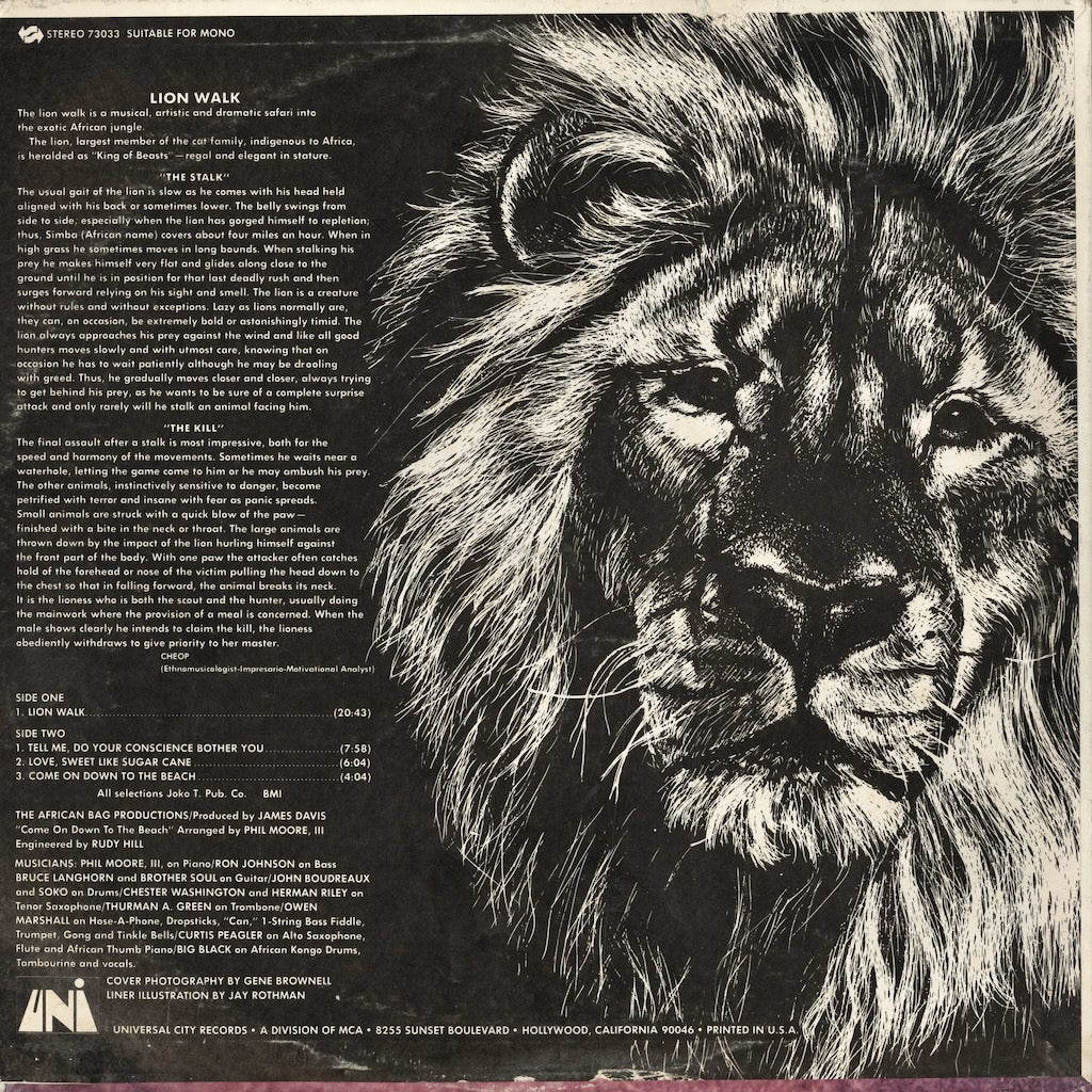 Big Black - Lion Walk (73033) LP 1968 US Uni｜中古LP