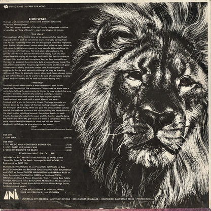 Big Black - Lion Walk (73033) LP 1968 US Uni｜中古LP