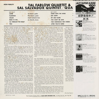 Tal Farlow Quartet & Sal Salvador Quintet - Quartet / S.T. (GXF 3171(M)) 1979 JPN Blue Note｜中古LP
